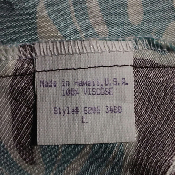 Hilo Hattie dress L Brown green white Hawaii Aloha - Picture 7 of 8